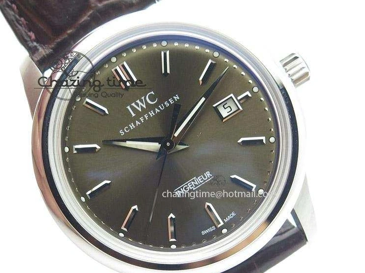 MIROTIME 0307 Affordable Ingeniuer St.Laurens SS Brown Dial MK 1:1 Best Edition On Black Leather Strap A 7365